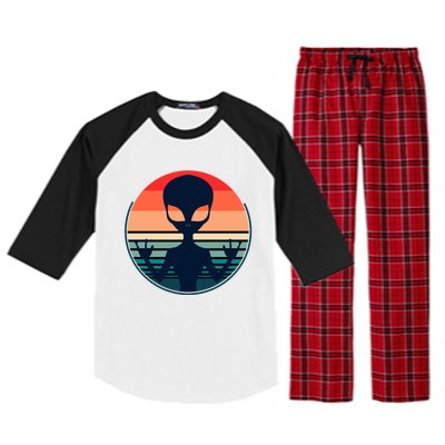 Retro Extraterrestrial Alien Gift Raglan Sleeve Pajama Set