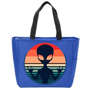 Retro Extraterrestrial Alien Gift Zip Tote Bag