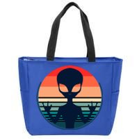 Retro Extraterrestrial Alien Gift Zip Tote Bag