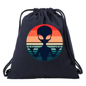 Retro Extraterrestrial Alien Gift Drawstring Bag