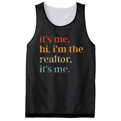 Real Estate Agent Retro Its Me Hi Im The Realtor Its Me Mesh Reversible Basketball Jersey Tank