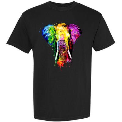 Rainbow Elephant Art Cute Gift Garment-Dyed Heavyweight T-Shirt