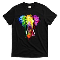 Rainbow Elephant Art Cute Gift T-Shirt