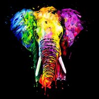 Rainbow Elephant Art Cute Gift T-Shirt