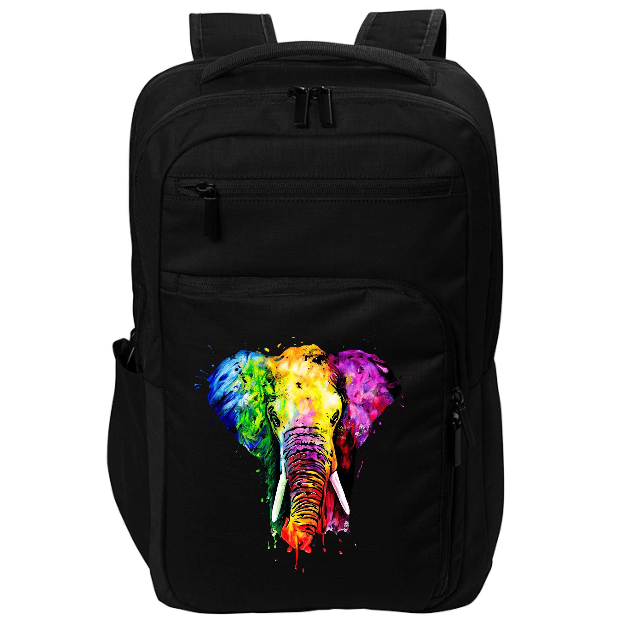 Rainbow Elephant Art Cute Gift Impact Tech Backpack