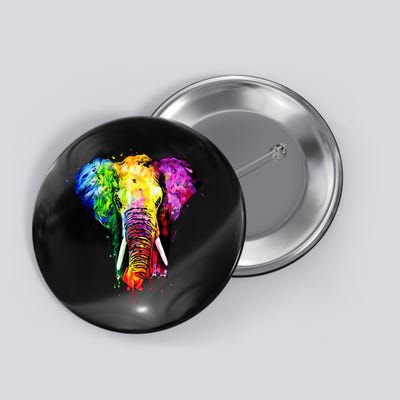 Rainbow Elephant Art Cute Gift Button