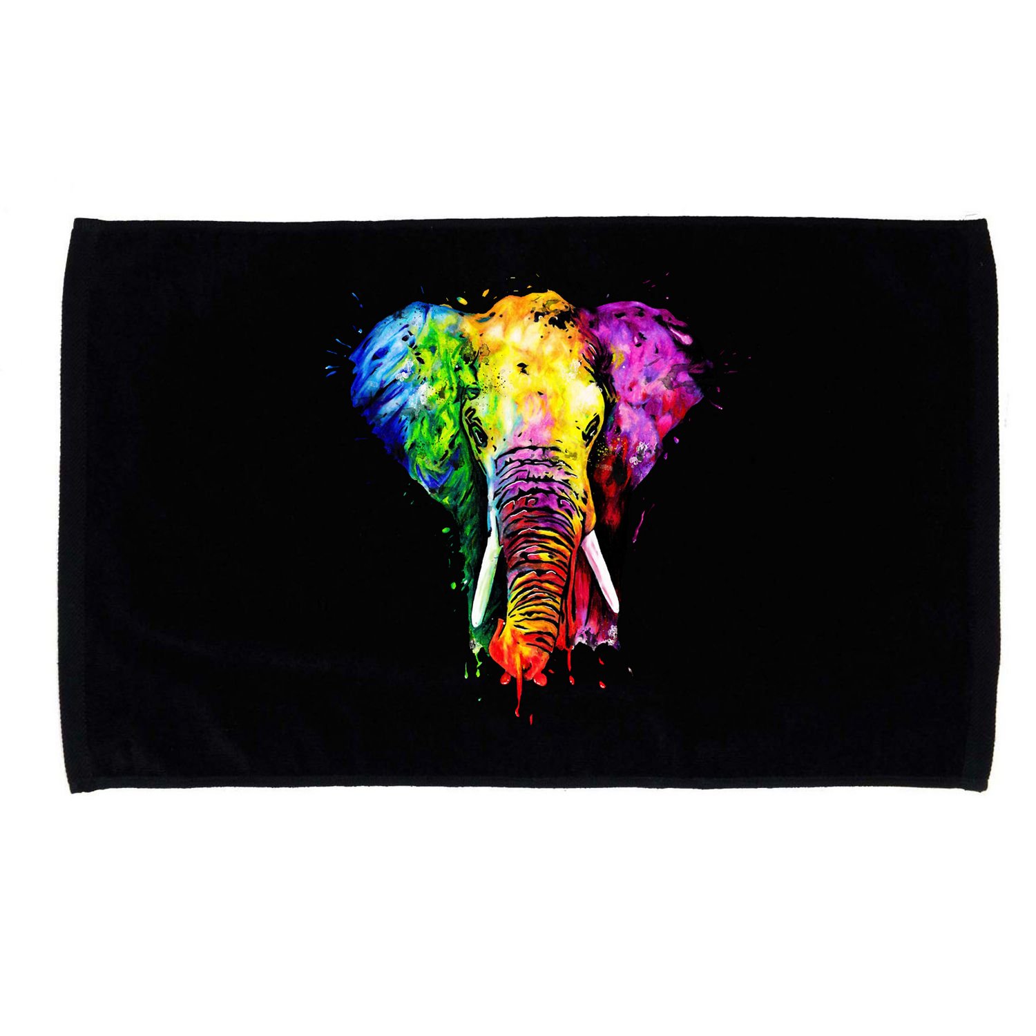 Rainbow Elephant Art Cute Gift Microfiber Hand Towel