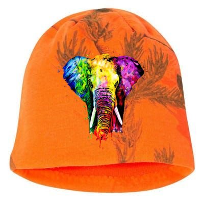 Rainbow Elephant Art Cute Gift Kati - Camo Knit Beanie