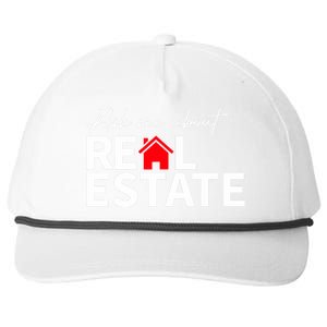 Real Estate Agent Funny Realtors Ask Me About Real Estate Snapback Five-Panel Rope Hat