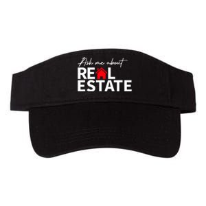 Real Estate Agent Funny Realtors Ask Me About Real Estate Valucap Bio-Washed Visor