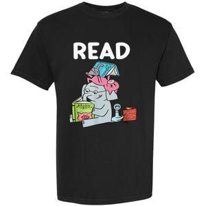 Reading Elephant And Book Lovers Friendship Garment-Dyed Heavyweight T-Shirt