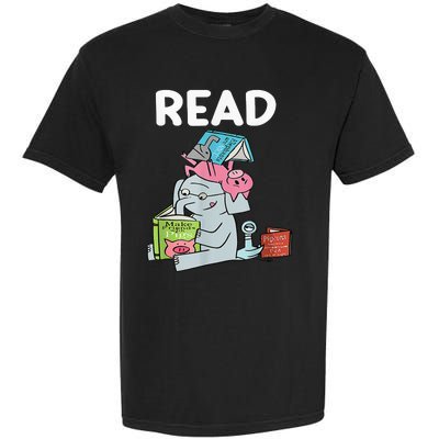 Reading Elephant And Book Lovers Friendship Garment-Dyed Heavyweight T-Shirt