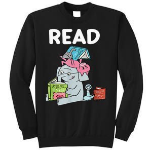 Reading Elephant And Book Lovers Friendship Sweatshirt