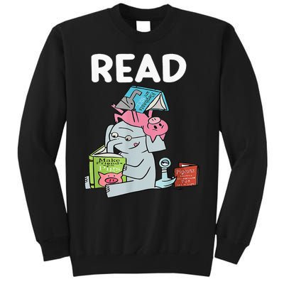 Reading Elephant And Book Lovers Friendship Sweatshirt