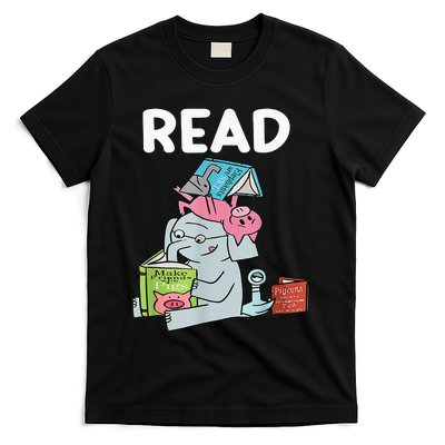 Reading Elephant And Book Lovers Friendship T-Shirt