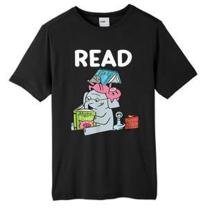 Reading Elephant And Book Lovers Friendship Tall Fusion ChromaSoft Performance T-Shirt