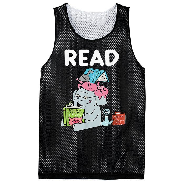 Reading Elephant And Book Lovers Friendship Mesh Reversible Basketball Jersey Tank