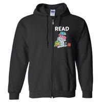 Reading Elephant And Book Lovers Friendship Full Zip Hoodie