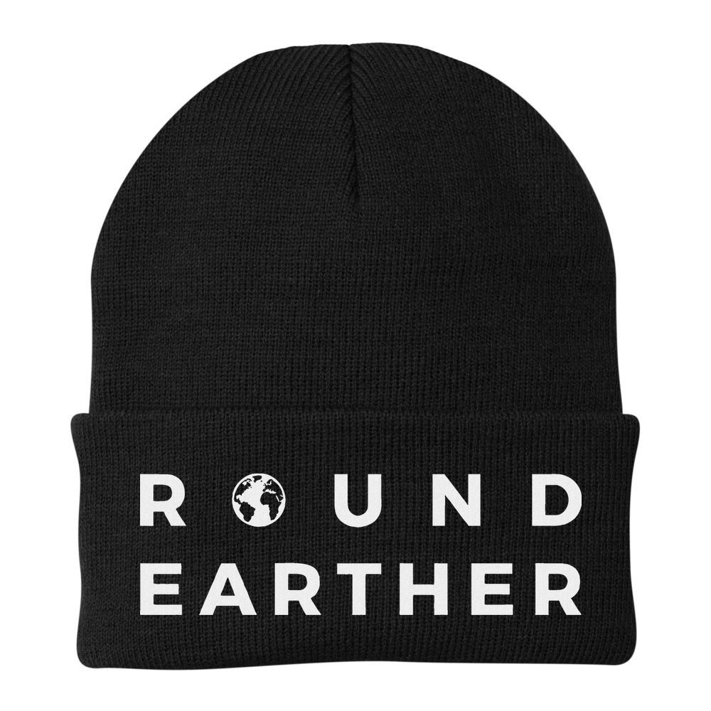 Round Earther Anti Flat Earth The Earth Is Round Beanie