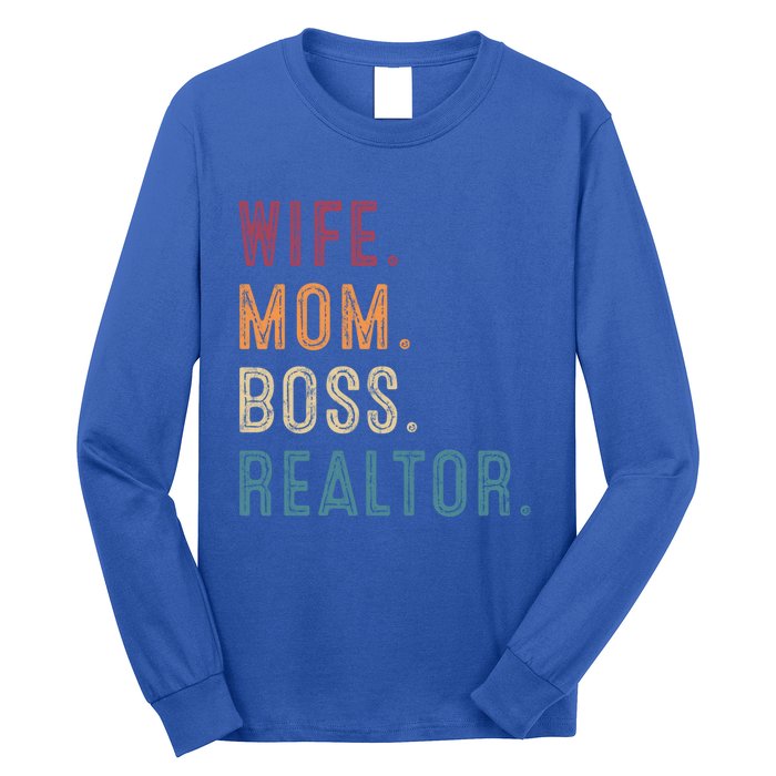 Real Estate Agent Investor Wife Mom Boss Realtor Funny Cute Gift Long Sleeve Shirt