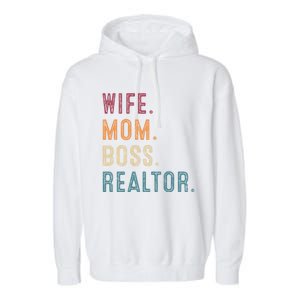 Real Estate Agent Investor Wife Mom Boss Realtor Funny Cute Gift Garment-Dyed Fleece Hoodie