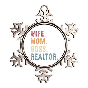 Real Estate Agent Investor Wife Mom Boss Realtor Funny Cute Gift Metallic Star Ornament