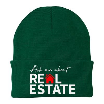 Real Estate Agent Funny Realtors Ask Me About Real Estate Knit Cap Winter Beanie