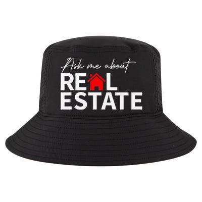 Real Estate Agent Funny Realtors Ask Me About Real Estate Cool Comfort Performance Bucket Hat