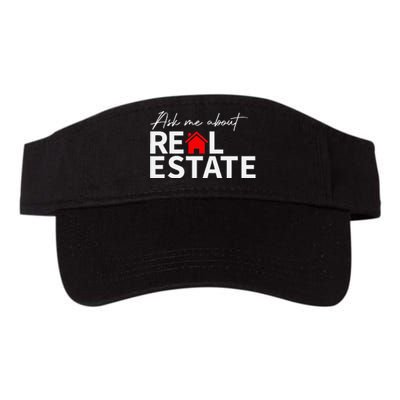 Real Estate Agent Funny Realtors Ask Me About Real Estate Valucap Bio-Washed Visor