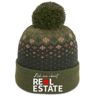 Real Estate Agent Funny Realtors Ask Me About Real Estate The Baniff Cuffed Pom Beanie