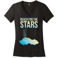 Reach For The Stars Women's V-Neck T-Shirt