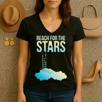 Reach For The Stars Women's V-Neck T-Shirt