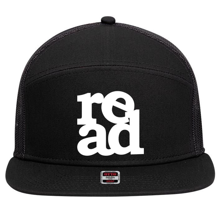 Read Logo 7 Panel Mesh Trucker Snapback Hat