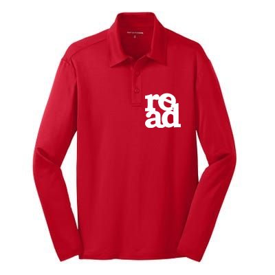 Read Logo Silk Touch Performance Long Sleeve Polo