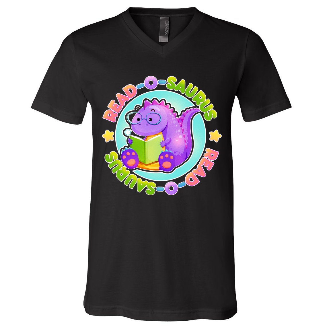 Read-O-Saurus V-Neck T-Shirt