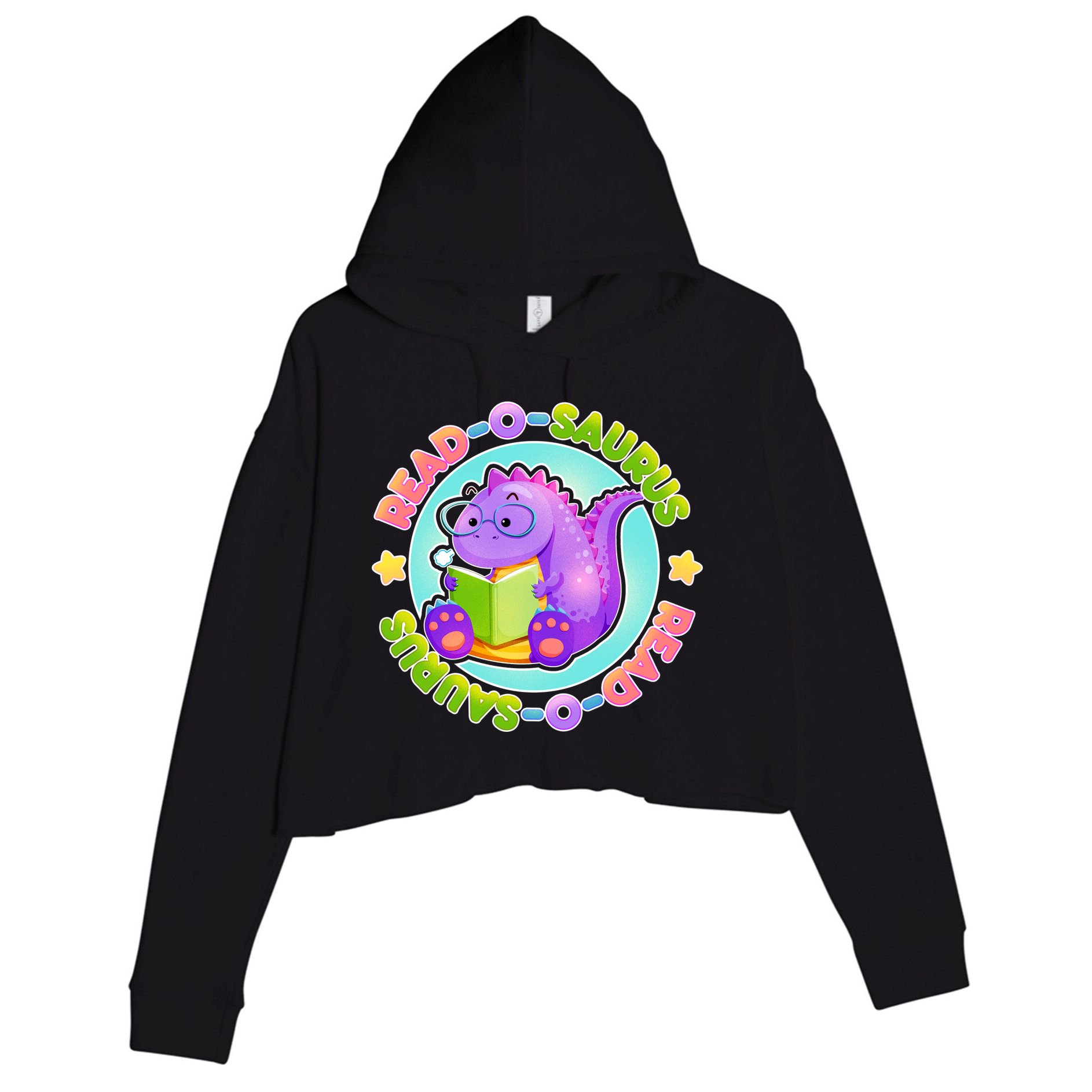 Read-O-Saurus Crop Fleece Hoodie