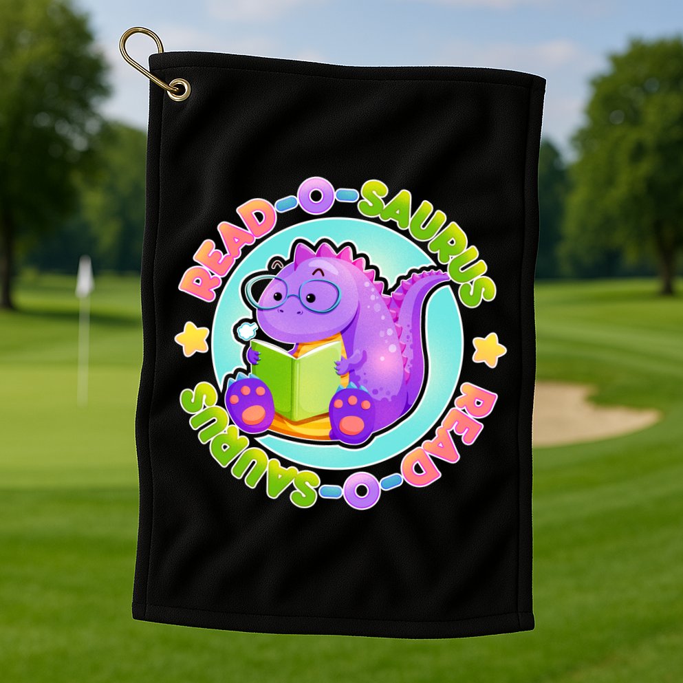 Read-O-Saurus Golf Towel