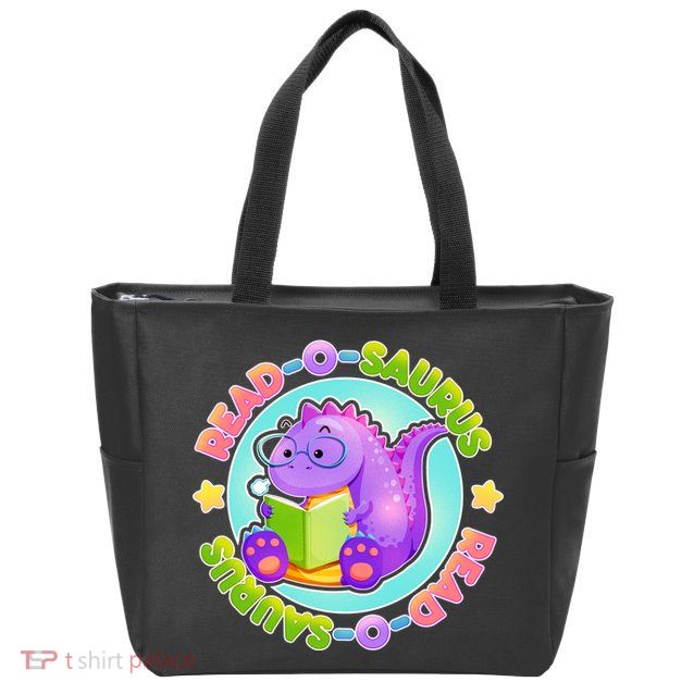 Read-O-Saurus Zip Tote Bag