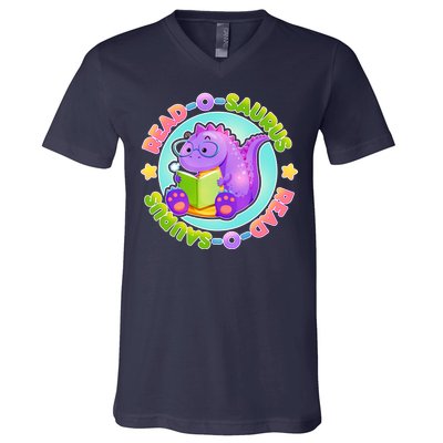 Read-O-Saurus V-Neck T-Shirt