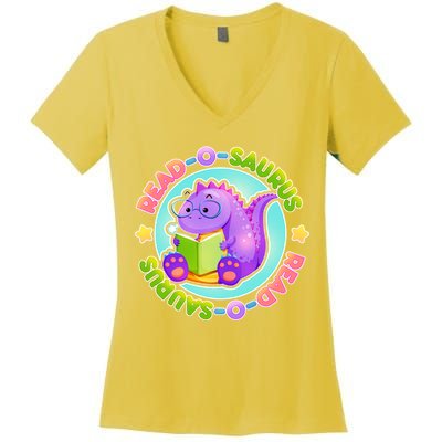Read-O-Saurus Women's V-Neck T-Shirt