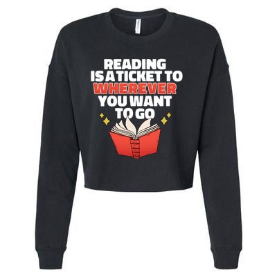 Reading Imagination Cropped Pullover Crew