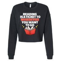 Reading Imagination Cropped Pullover Crew