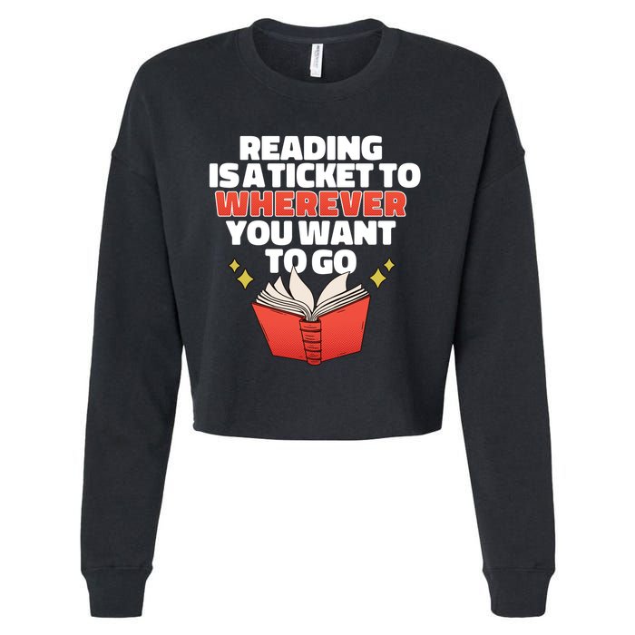 Reading Imagination Cropped Pullover Crew