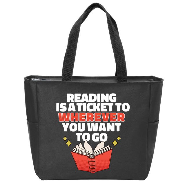 Reading Imagination Zip Tote Bag