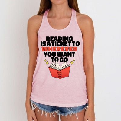 Reading Imagination Women's Knotted Racerback Tank