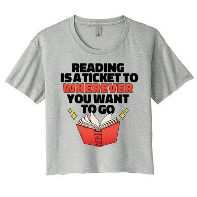 Reading Imagination Women's Crop Top Tee