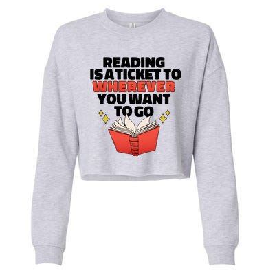 Reading Imagination Cropped Pullover Crew