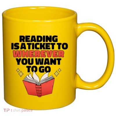 Reading Imagination 11oz C Handle Ceramic Mug