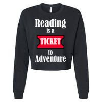 Reading Is An Adventure Cropped Pullover Crew
