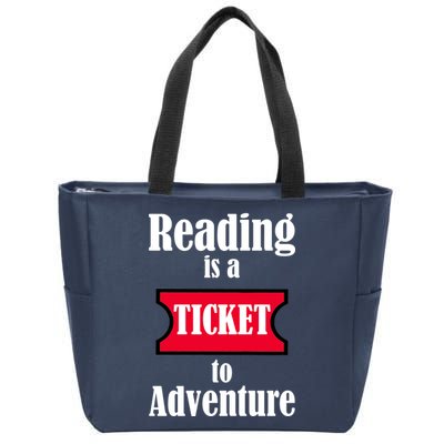Reading Is An Adventure Zip Tote Bag